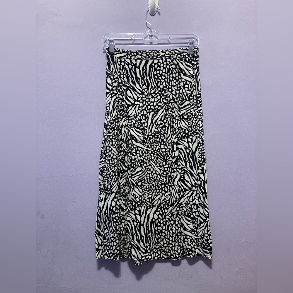 H&M animal print midi skirt